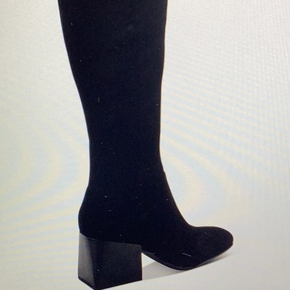 Aqua College Women’s Black Waterproof Tori Square toe Stacked Heel Zip-up - Picture 3 of 8